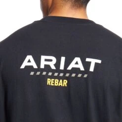 Ariat Men's Rebar Cotton Strong Logo Black T-shirt 10025405 -ARIA Clothing Shop 10025405 detail02