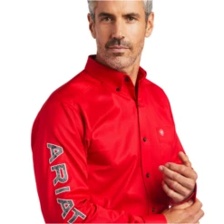 Ariat® Men's Casual Team Logo Southwest Red Button Down Shirt 10040702 -ARIA Clothing Shop 10040702C