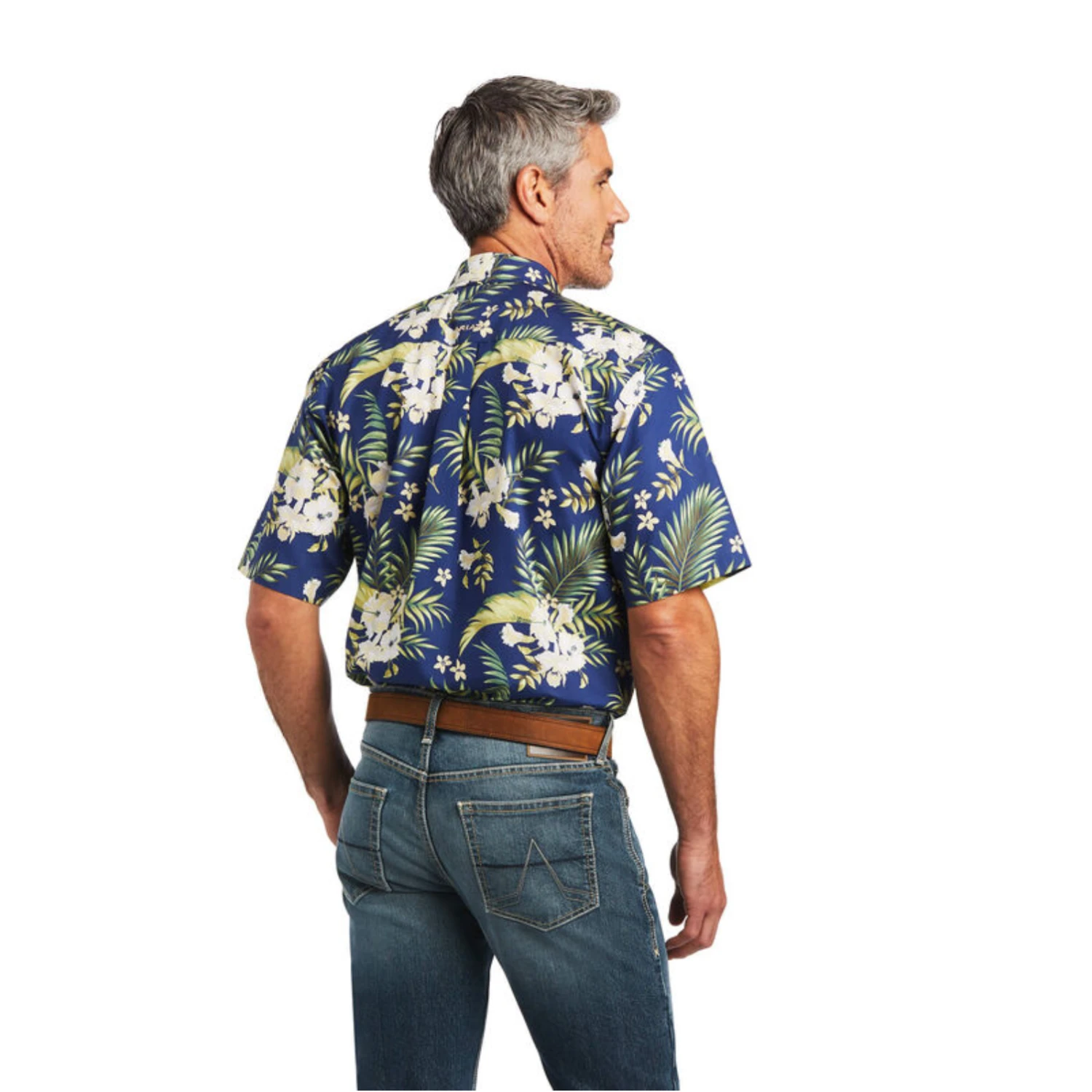 Ariat® Men's Wrinkle Free Ephraim Blue Button Down Shirt 10040725 2 Ariat® Men's Wrinkle Free Ephraim Blue Button Down Shirt 10040725 - Image 2