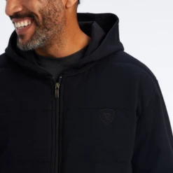 Ariat® Men's Zephyr Hybrid Black Full Zip Jacket 10041813 -ARIA Clothing Shop 10041813c