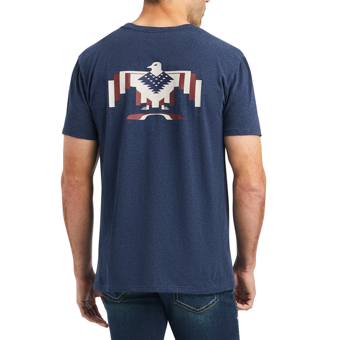 Ariat® Men's Chimayo Navy Heather Graphic T-Shirt 10042193 1 Ariat® Men's Chimayo Navy Heather Graphic T-Shirt 10042193
