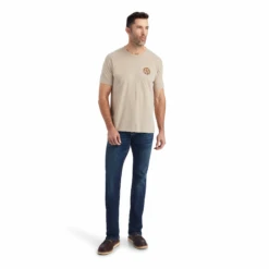 Ariat® Men's Star Oatmeal Heather Graphic T-shirt 10042762 -ARIA Clothing Shop 10042762c