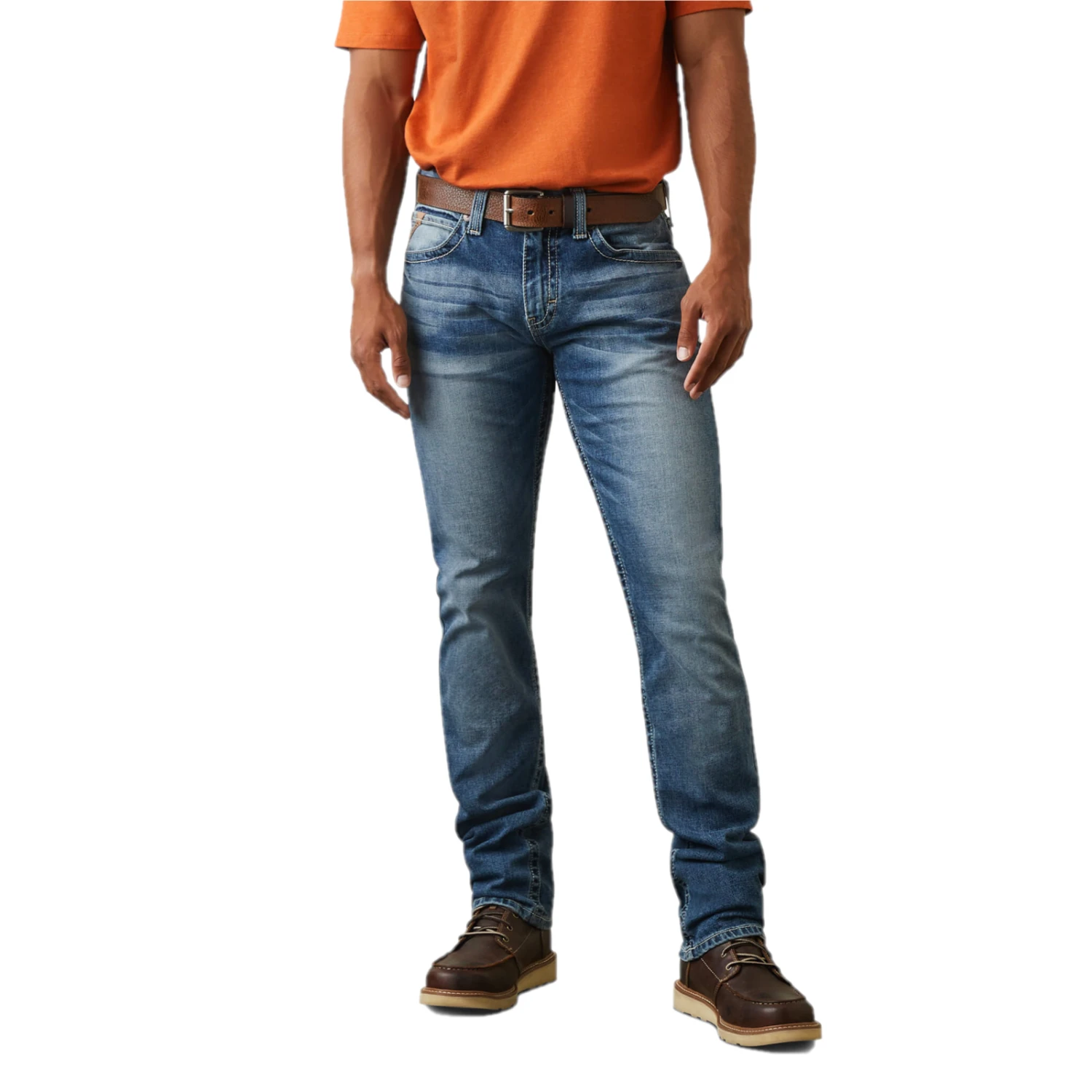 Ariat® Men's M8 Modern Medium Wash Slim Leg Jeans 10043185 2 Ariat® Men's M8 Modern Medium Wash Slim Leg Jeans 10043185 - Image 2