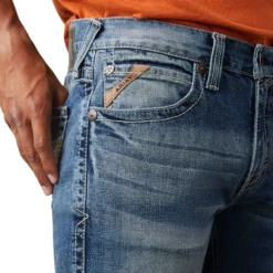 Ariat® Men's M8 Modern Medium Wash Slim Leg Jeans 10043185 10 Ariat® Men's M8 Modern Medium Wash Slim Leg Jeans 10043185 -ARIA Clothing Shop 10043185d