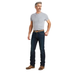 Ariat® Men's M5 Roadhouse Dark Wash Straight Leg Jeans 10043189 -ARIA Clothing Shop 10043189c