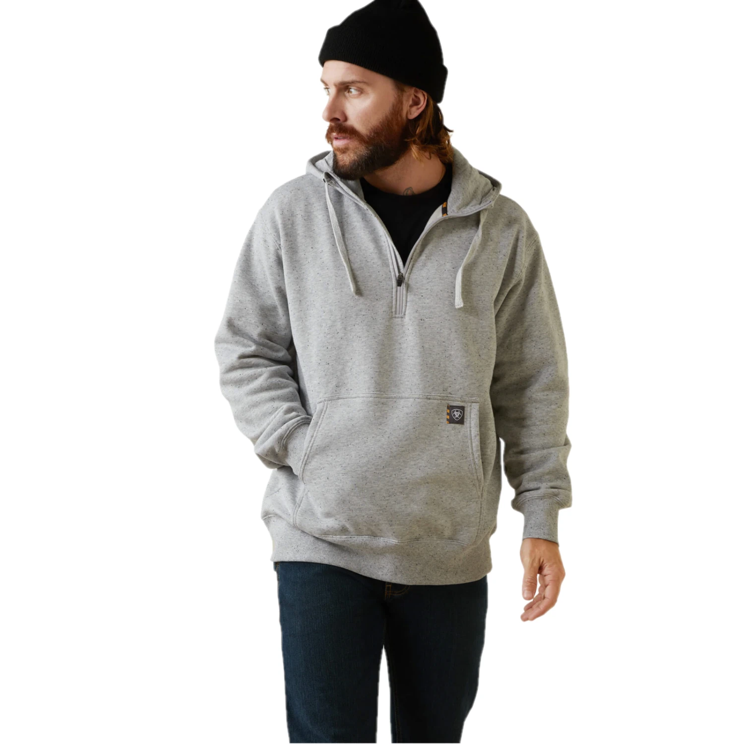 Ariat® Men's Rebar Workman 1/4 Zip Heather Grey Hoodie 10043367 1 Ariat® Men's Rebar Workman 1/4 Zip Heather Grey Hoodie 10043367