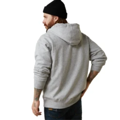 Ariat® Men's Rebar Workman 1/4 Zip Heather Grey Hoodie 10043367 10 Ariat® Men's Rebar Workman 1/4 Zip Heather Grey Hoodie 10043367 -ARIA Clothing Shop 10043367b