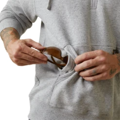 Ariat® Men's Rebar Workman 1/4 Zip Heather Grey Hoodie 10043367 8 Ariat® Men's Rebar Workman 1/4 Zip Heather Grey Hoodie 10043367 -ARIA Clothing Shop 10043367e