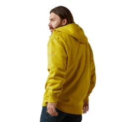 Ariat® Men's Rebar Workman Full Zip Moss Green Hoodie 10043480 -ARIA Clothing Shop 10043480b