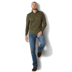 Ariat® Men's Sunstopper Beetle Green 1/4 Zip Baselayer Jacket 10043608 7 Ariat® Men's Sunstopper Beetle Green 1/4 Zip Baselayer Jacket 10043608 -ARIA Clothing Shop 10043608c