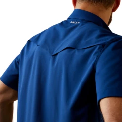 Ariat® Men's VentTEK™ Western Fitted Navy Button Down Shirt 10045038 -ARIA Clothing Shop 10045038c