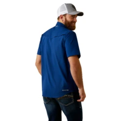 Ariat® Men's VentTEK™ Western Fitted Navy Button Down Shirt 10045038 -ARIA Clothing Shop 10045038e