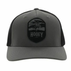 Hooey® Men's Cheyenne 5-panel Charcoal & Black Flexfit Cap 2244CHBK -ARIA Clothing Shop 2244CHBK 1