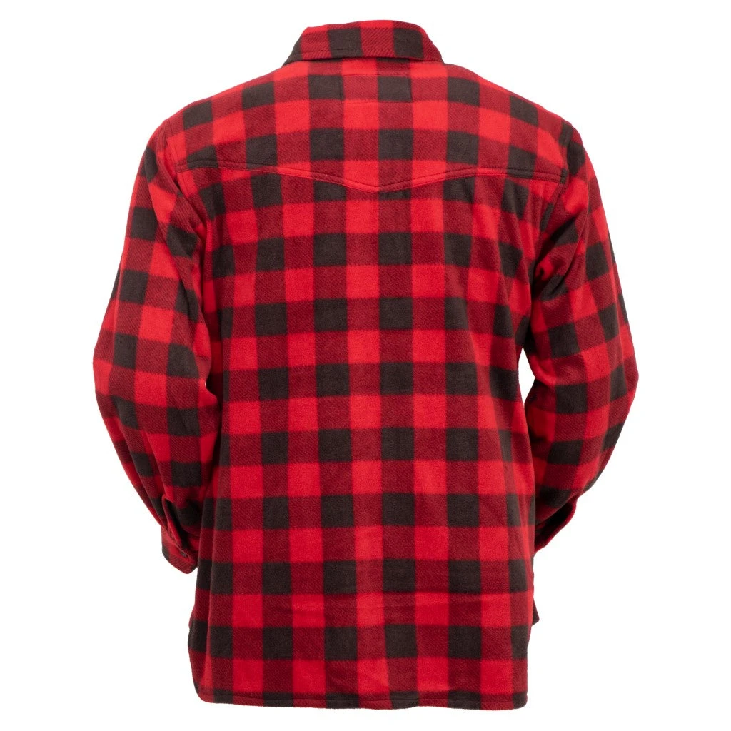 Outback Trading Company Men's Red Plaid Big Shirt 4268-RED 2 Outback Trading Company Men's Red Plaid Big Shirt 4268-RED - Image 2