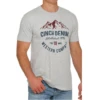 Cinch Men's Heather Grey Mountain Graphic T-Shirt MTT1690485