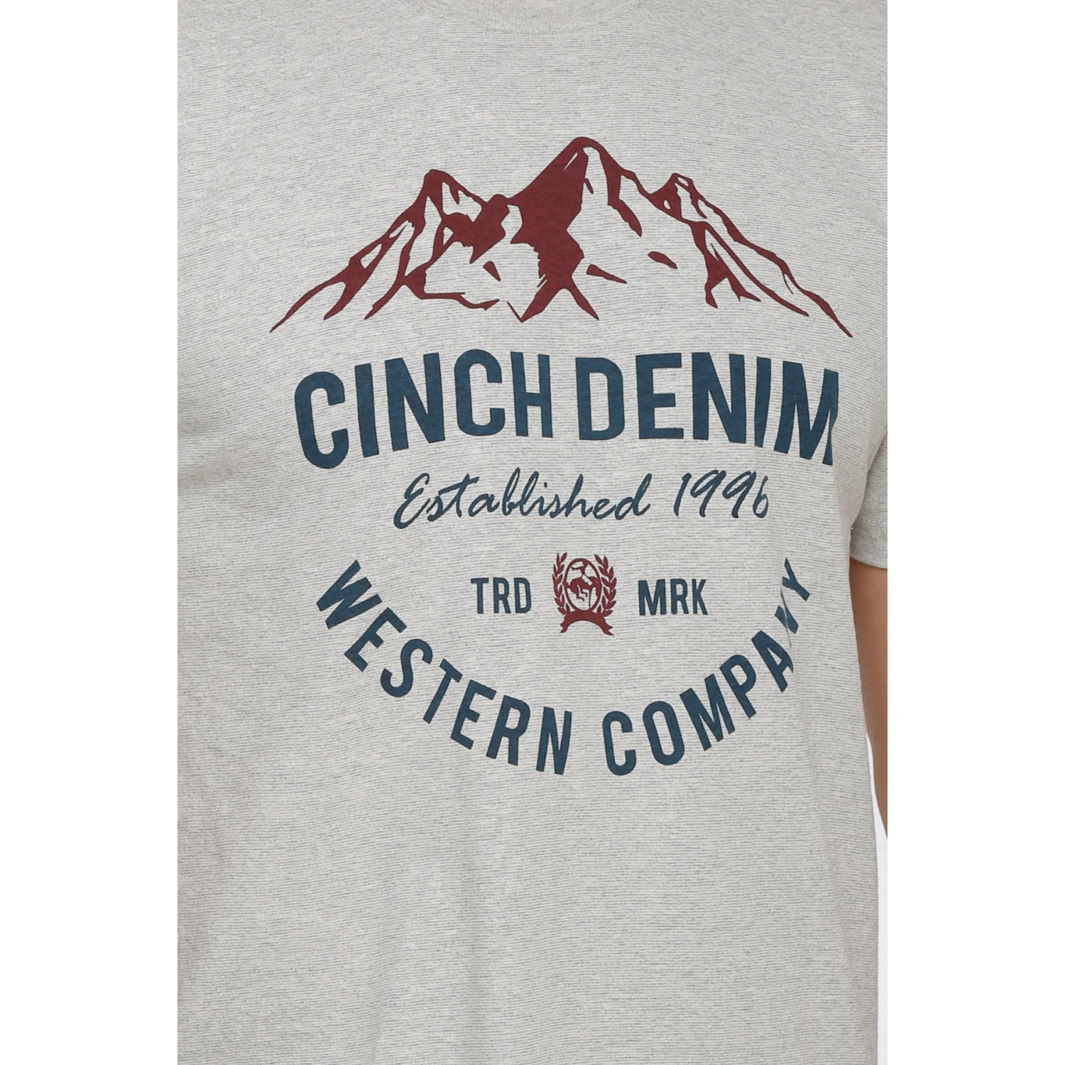 Cinch Men's Heather Grey Mountain Graphic T-Shirt MTT1690485 2 Cinch Men's Heather Grey Mountain Graphic T-Shirt MTT1690485 - Image 2