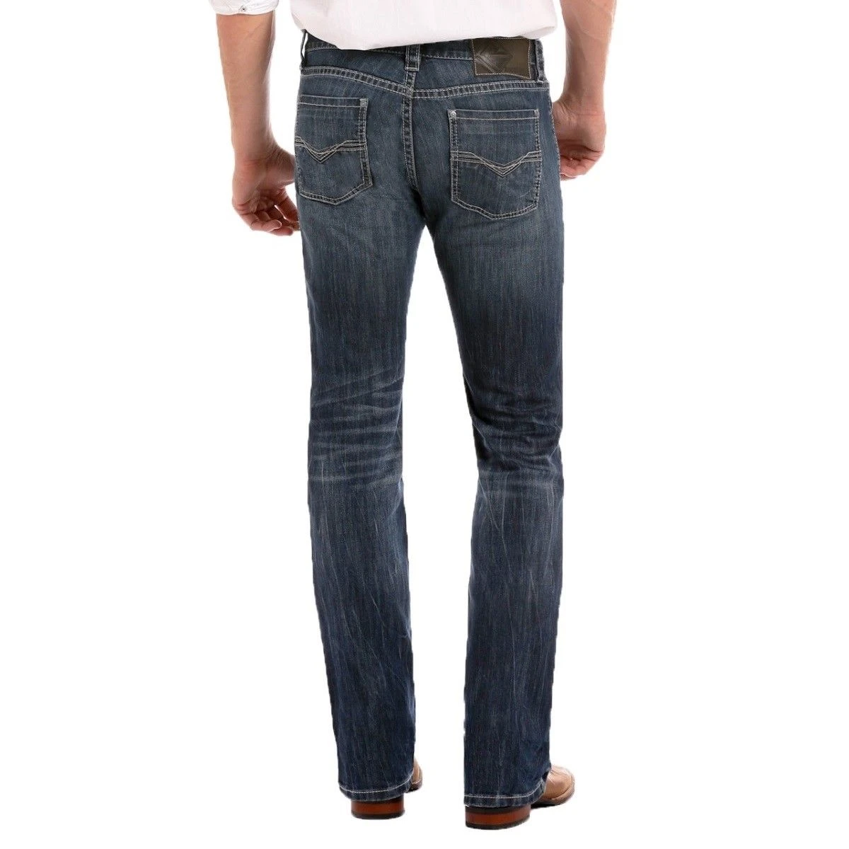 Rock & Roll Denim Men's ReFlex Revolver Straight Jeans M1R3482 1 Rock & Roll Denim Men's ReFlex Revolver Straight Jeans M1R3482
