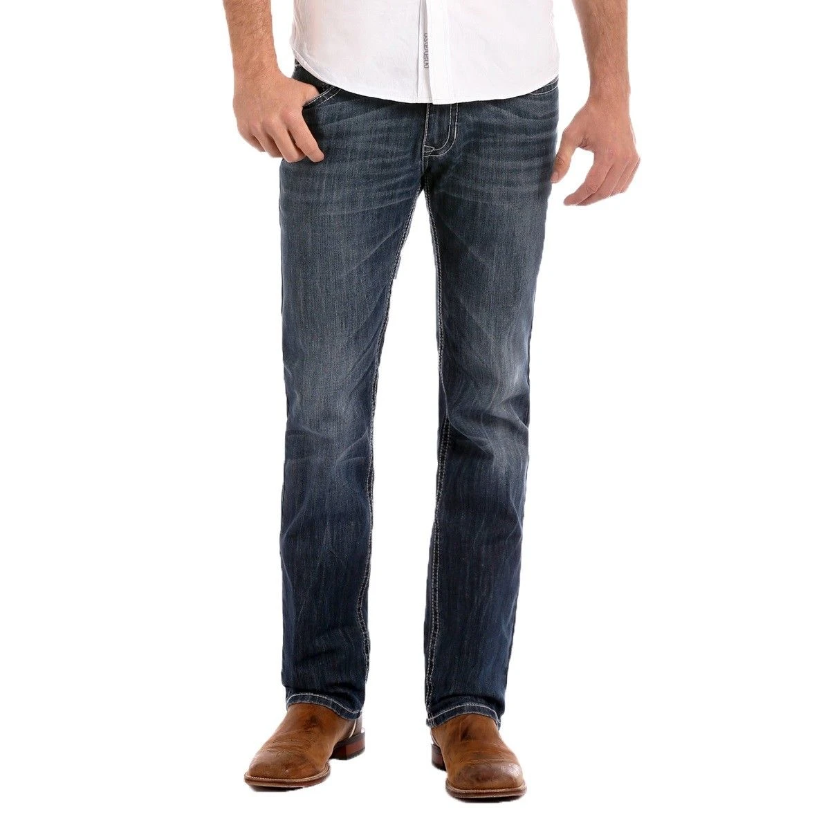 Rock & Roll Denim Men's ReFlex Revolver Straight Jeans M1R3482 2 Rock & Roll Denim Men's ReFlex Revolver Straight Jeans M1R3482 - Image 2