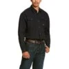 Ariat® Men's Rebar Made Tough DuraStretch Black Work Shirt 10027826