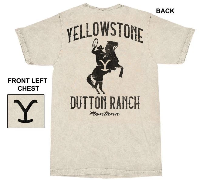 Yellowstone® Men's Tan Roping Horseman Graphic Logo T-Shirt 66-331-231 1 Yellowstone® Men's Tan Roping Horseman Graphic Logo T-Shirt 66-331-231