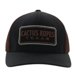 Hooey® Men's Cactus Ropes 5-panel Black & Brown Flexfit Cap CR085 -ARIA Clothing Shop CR085 4