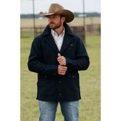 Miller Ranch By Cinch Men's Navy Wool Ranch Jacket DWJ2008003 -ARIA Clothing Shop DWJ2008003
