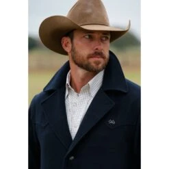 Miller Ranch By Cinch Men's Navy Wool Ranch Jacket DWJ2008003 -ARIA Clothing Shop DWJ2008003 3