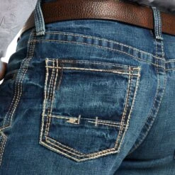 Ariat Mens M3 Loose Stackable Straight Leg Boundary Jeans 10021431 -ARIA Clothing Shop F17 MNS WEST 10021431 detail03