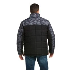 Ariat Men's Crius Insulated Black/Camo Concealed Carry Jacket 10037059 -ARIA Clothing Shop F21 MNS WEST 10037059 back 1