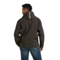 Ariat® Men's Vernon Hooded Espresso Softshell Jacket 10037428 -ARIA Clothing Shop F21 MNS WEST 10037428 back 1