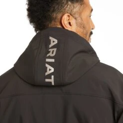 Ariat® Men's Vernon Hooded Espresso Softshell Jacket 10037428 -ARIA Clothing Shop F21 MNS WEST 10037428 detail03 1