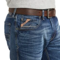 Ariat® Men's M4 Clovis Stretch 3D Stackable Straight Leg Jeans 10037968 -ARIA Clothing Shop F21 MNS WEST 10037968 detail02
