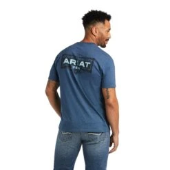 Ariat® Men's Land Sailor Blue Short Sleeve T-Shirt 10038535