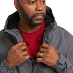 Ariat® Men's Rebar Stormshell Waterproof Grey Jacket 10037697 7 Ariat® Men's Rebar Stormshell Waterproof Grey Jacket 10037697 -ARIA Clothing Shop F21 MNS WORK 10037697 detail01