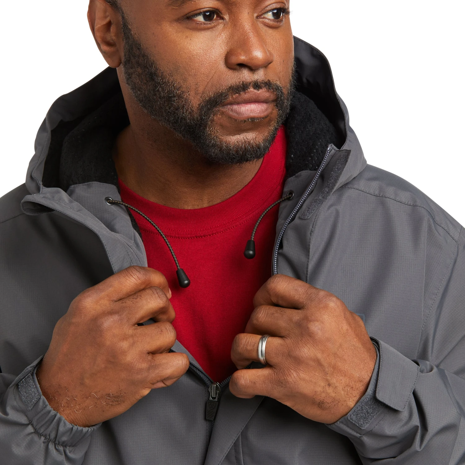 Ariat® Men's Rebar Stormshell Waterproof Grey Jacket 10037697 4 Ariat® Men's Rebar Stormshell Waterproof Grey Jacket 10037697 - Image 4