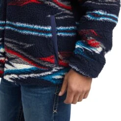 Ariat® Men's Chimayo New Mexico Navy Fleece Jacket 10042186 -ARIA Clothing Shop F22 MNS WEST 10042186 detail02