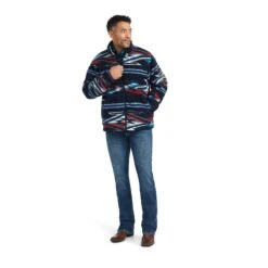 Ariat® Men's Chimayo New Mexico Navy Fleece Jacket 10042186 -ARIA Clothing Shop F22 MNS WEST 10042186 full