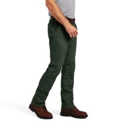 Ariat® Men's Rebar M4 DuraStretch™ Dark Sage Straight Leg Pants 10041082 -ARIA Clothing Shop F22 MNS WORK 10041082 detail03