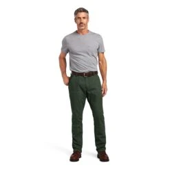 Ariat® Men's Rebar M4 DuraStretch™ Dark Sage Straight Leg Pants 10041082 -ARIA Clothing Shop F22 MNS WORK 10041082 full