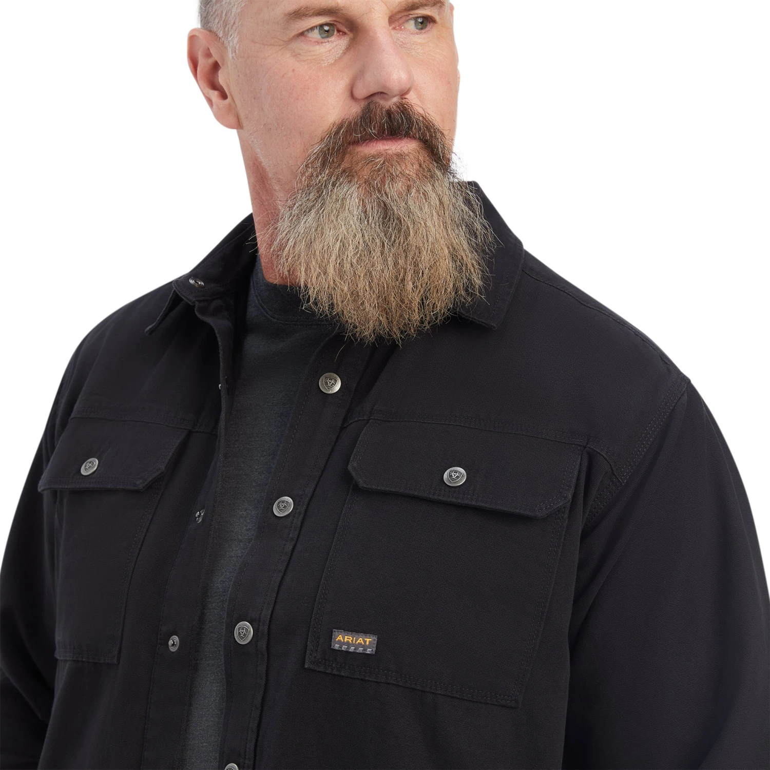 Ariat Men's Rebar Classic Canvas Black Shirt Jacket 10041507 3 Ariat Men's Rebar Classic Canvas Black Shirt Jacket 10041507 - Image 3