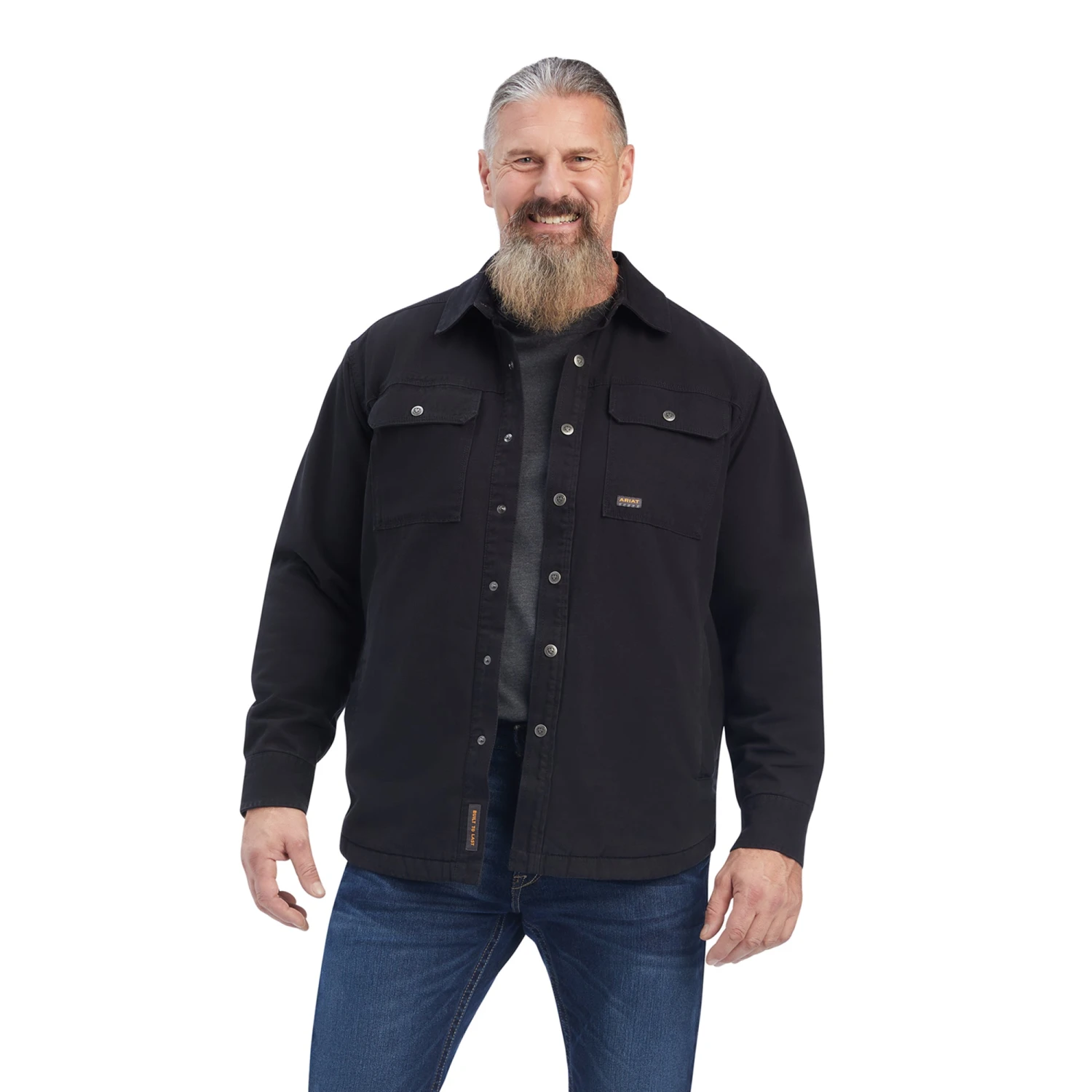 Ariat Men's Rebar Classic Canvas Black Shirt Jacket 10041507 1 Ariat Men's Rebar Classic Canvas Black Shirt Jacket 10041507
