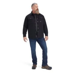 Ariat Men's Rebar Classic Canvas Black Shirt Jacket 10041507 7 Ariat Men's Rebar Classic Canvas Black Shirt Jacket 10041507 -ARIA Clothing Shop F22 MNS WORK 10041507 full