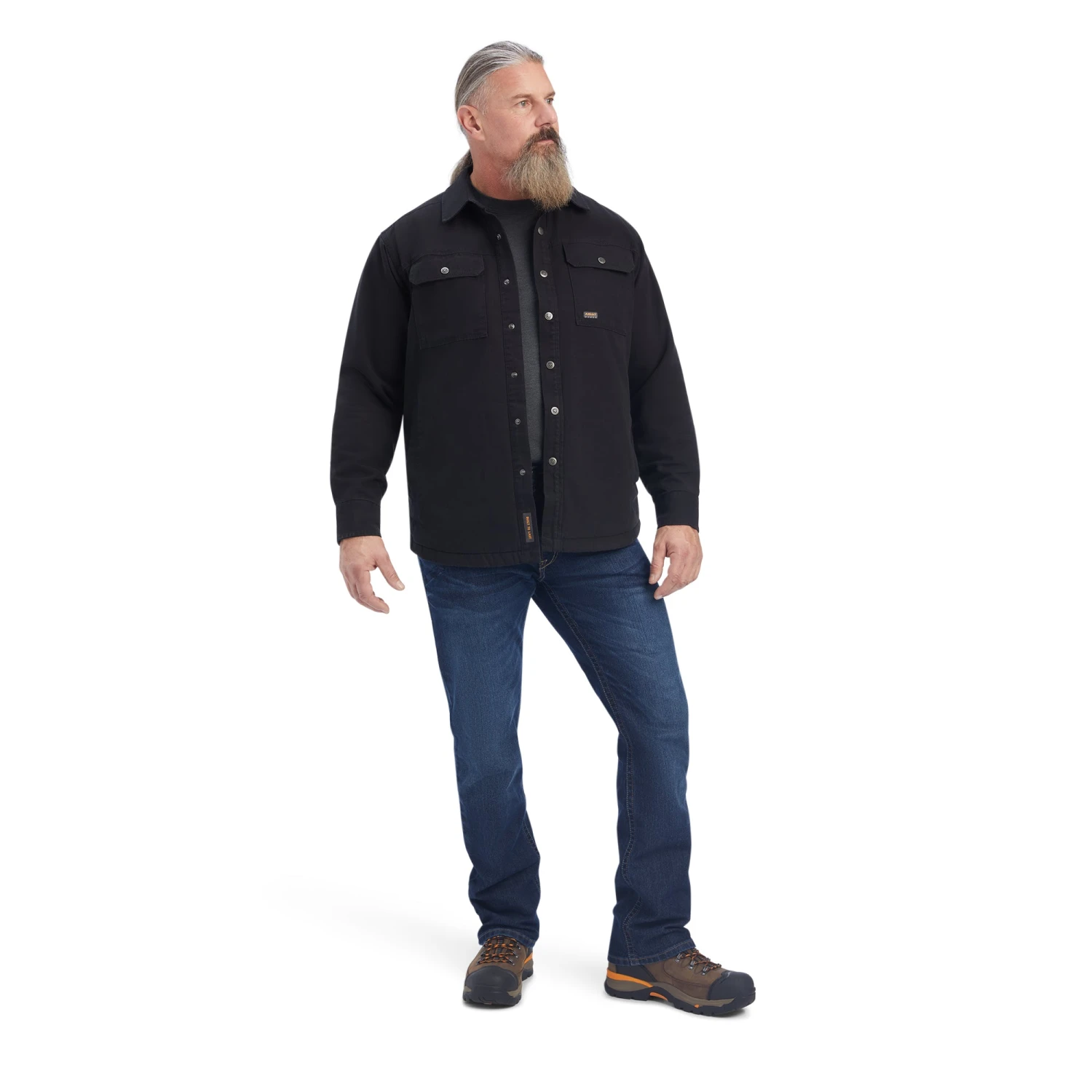 Ariat Men's Rebar Classic Canvas Black Shirt Jacket 10041507 4 Ariat Men's Rebar Classic Canvas Black Shirt Jacket 10041507 - Image 4