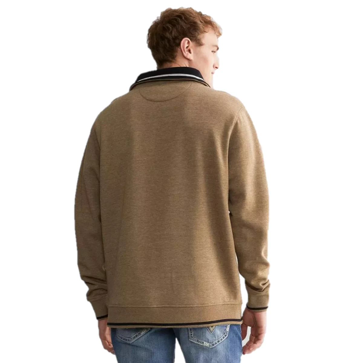 Kimes Ranch® Men's Filmore Quarter Zip Army Heather Pullover FQZ-AH 2 Kimes Ranch® Men's Filmore Quarter Zip Army Heather Pullover FQZ-AH - Image 2