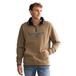 Kimes Ranch® Men's Filmore Quarter Zip Army Heather Pullover FQZ-AH