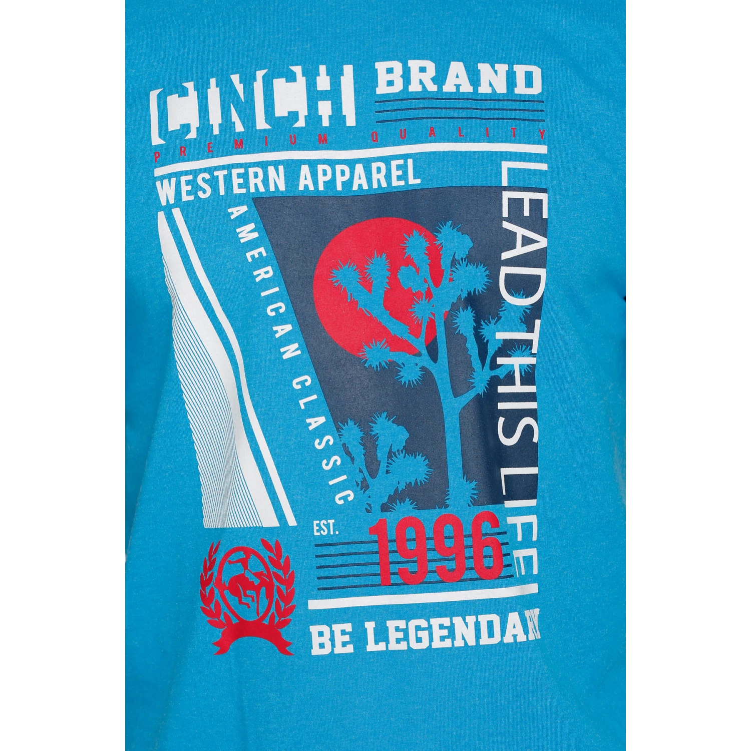 Cinch® Men's Desert Night Printed Turquoise T-Shirt MTT1690487 2 Cinch® Men's Desert Night Printed Turquoise T-Shirt MTT1690487 - Image 2