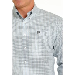 Cinch Men's Plaid Cream Button Down Shirt MTW1105519 -ARIA Clothing Shop MTW1105519 2