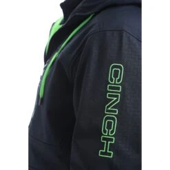 Cinch Men's Black Logo Softshell Hooded Bonded Jacket MWJ1524001 -ARIA Clothing Shop MWJ1524001 5