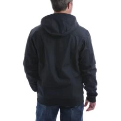 Cinch Men's Black Logo Softshell Hooded Bonded Jacket MWJ1524001 -ARIA Clothing Shop MWJ1524001 2175 3