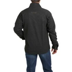 Cinch Men's Concealed Carry Black & Tan Bonded Logo Jacket MWJ1537002 -ARIA Clothing Shop MWJ15370021 1
